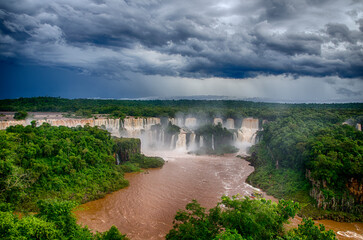 Fototapeta na wymiar Foz Do Iguacu Brazil World Largest Waterfall