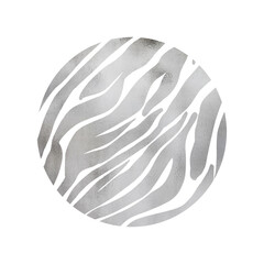 Silver Metallic Zebra Pattern