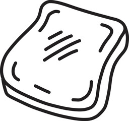 Hand Drawn sliced bread illustration