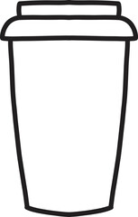 Hand Drawn paper coffee cup illustration