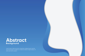 Minimal abstract background with wavy or liquid concept. Gradient blue color.