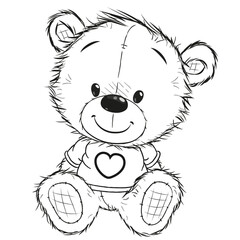 Naklejka premium Teddy bear isolated on a white background