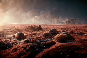 Men on mars. Expedition on an alien planet, colonization.