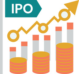 stocks and graphs illustration in minimal style