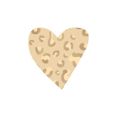 Gold Leopard Print Heart