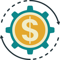 currency exchange illustration in minimal style