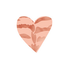 Copper Tiger Pattern Heart