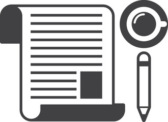 Report illustration in minimal style