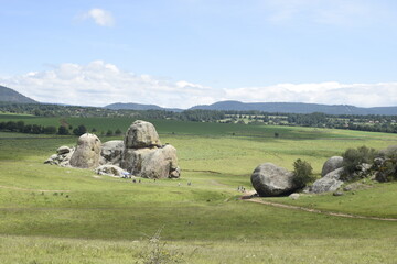 Huge rocks in a field in Tapalpa