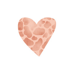 Copper Cow Pattern Heart