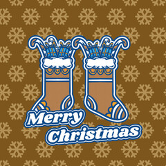 christmas shock vector art illustration