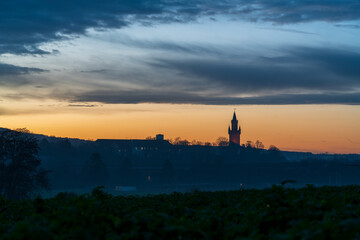 Adolfsturm Friedberg Hessen Sonnuntergang Silhouette