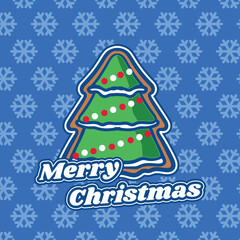 christmas tree gingerbread vector art illustration