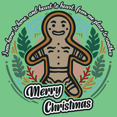 gingerbread man vector art vector illustration