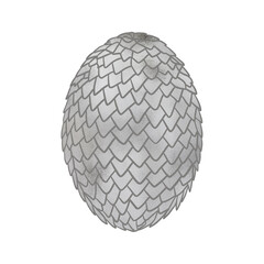 Silver Metallic Dragon Egg
