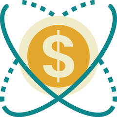 currency exchange illustration in minimal style