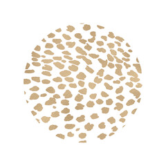 Gold Cheetah Pattern Circle Background