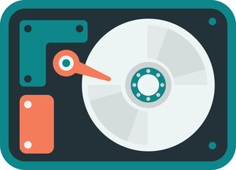 record player illustration in minimal style