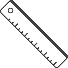 ruler illustration in minimal style