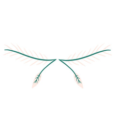 Obraz premium Green Retro Leaf