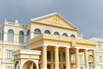 the facade of the palace