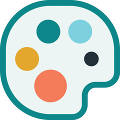 palette illustration in minimal style