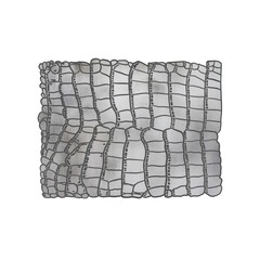 Silver Metallic Aligator Pattern