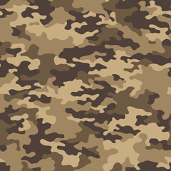 Camouflage texture seamless pattern. Abstract modern military camo background for fabric and fashion textile print. Vector illustration. - obrazy, fototapety, plakaty