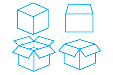 box icon vector illustration symbol, product packaging