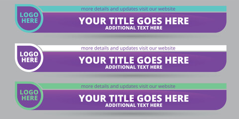 Professional Broadcast Lower third Design Template