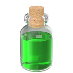 3d rendering illustration of a cylindrical potion flask