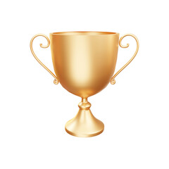 Fototapeta na wymiar Golden award trophy cup 3d render illustration