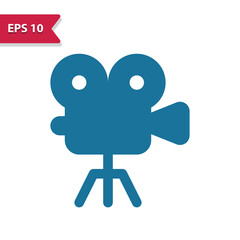 Camera, television camera, movie camera vector icon