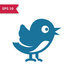Bird, chirp, tweet vector icon