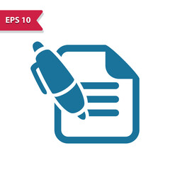 Contract, file, document vector icon