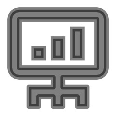 Graph Presentation Vector Icon