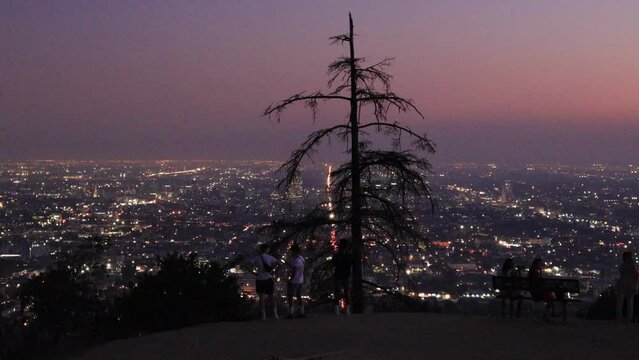 LOS ANGELES (California) Sunset view from Griffith Observatory
