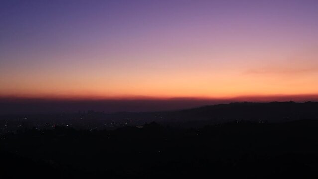 LOS ANGELES (California) Sunset view from Griffith Observatory