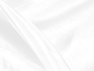 Obraz premium Clean woven beautiful soft fabric white abstract smooth curve shape decorative fashion textile background