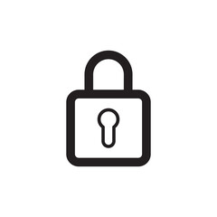 Padlock Icon Vector Illustration Style