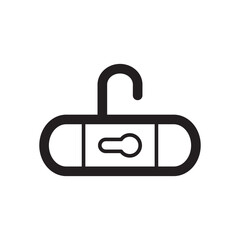 Padlock Icon Vector Illustration Style