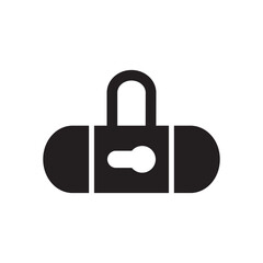 Padlock Icon Vector Illustration Style