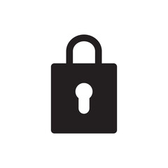 Padlock Icon Vector Illustration Style