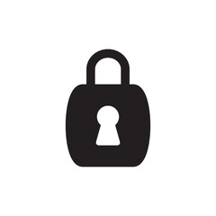 Padlock Icon Vector Illustration Style