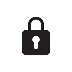 Padlock Icon Vector Illustration Style