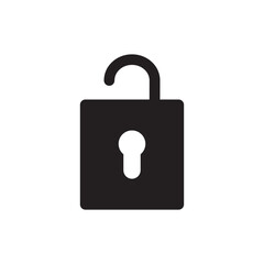 Padlock Icon Vector Illustration Style