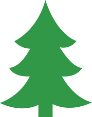 Decorated christmas trees Illustration