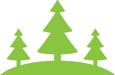 Decorated christmas trees Illustration