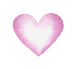 Fototapeta premium pink romantic tender and delicious as dessert watercolor heart for invitation card design with love