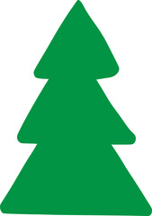 Fototapeta premium Decorated christmas trees Illustration
